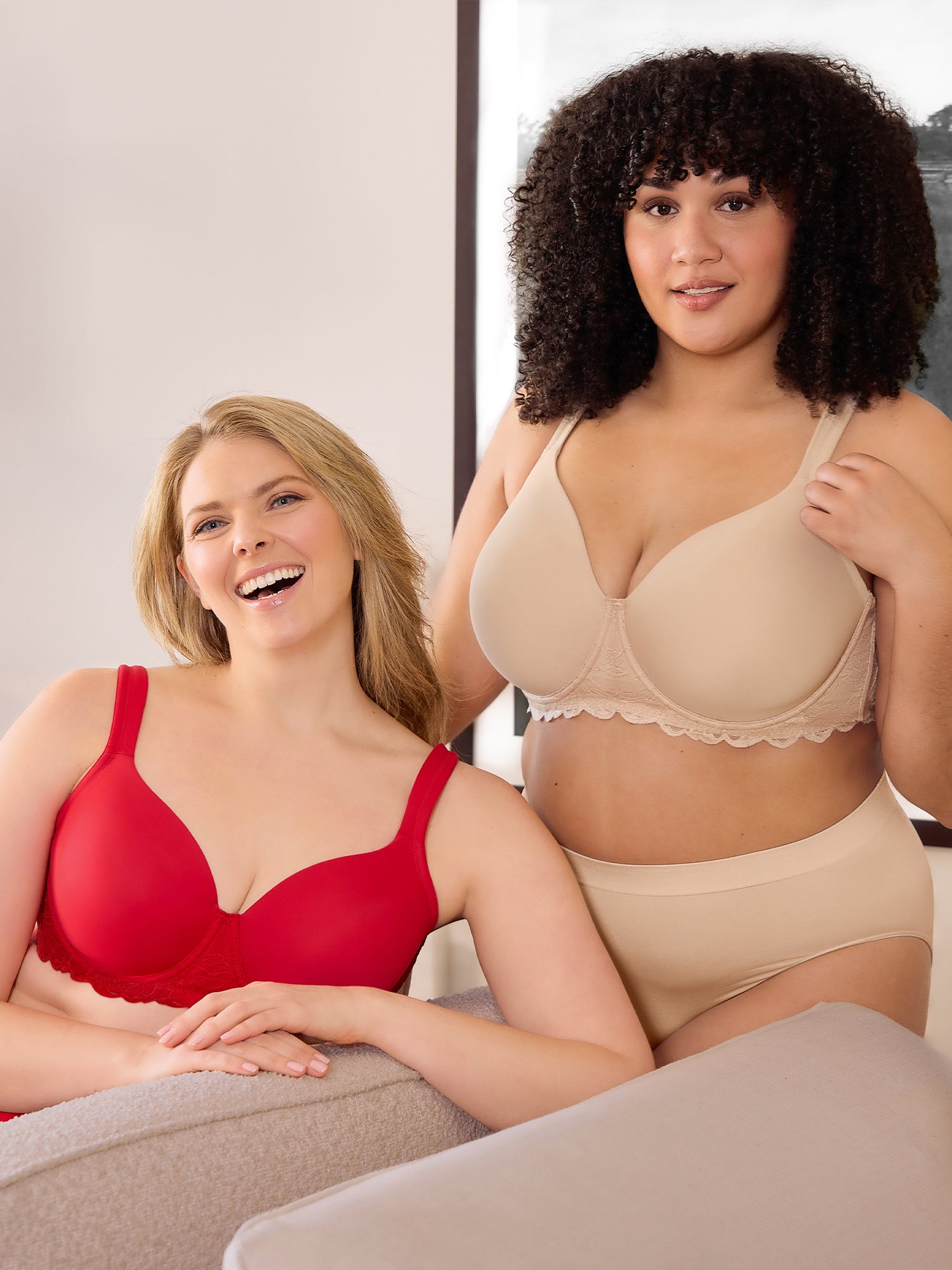 The Chloe – Lace Band Molded Underwire T-Shirt Bra - Sand,38A