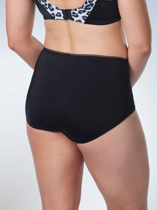 Back view of comfort fresh cooling panties in black