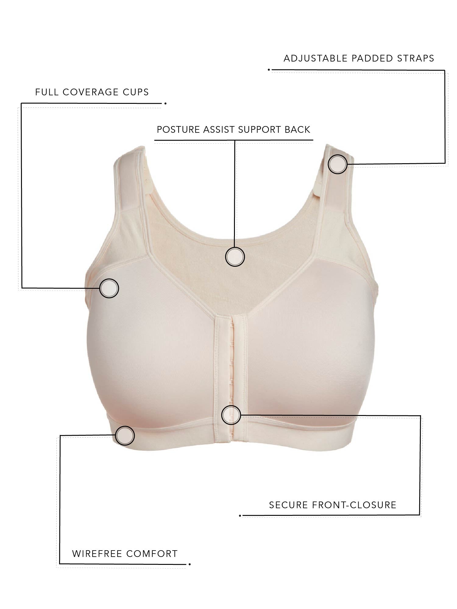 The Lillian - Back Smoothing Seamless Support Bra - Whisper Nude,40A