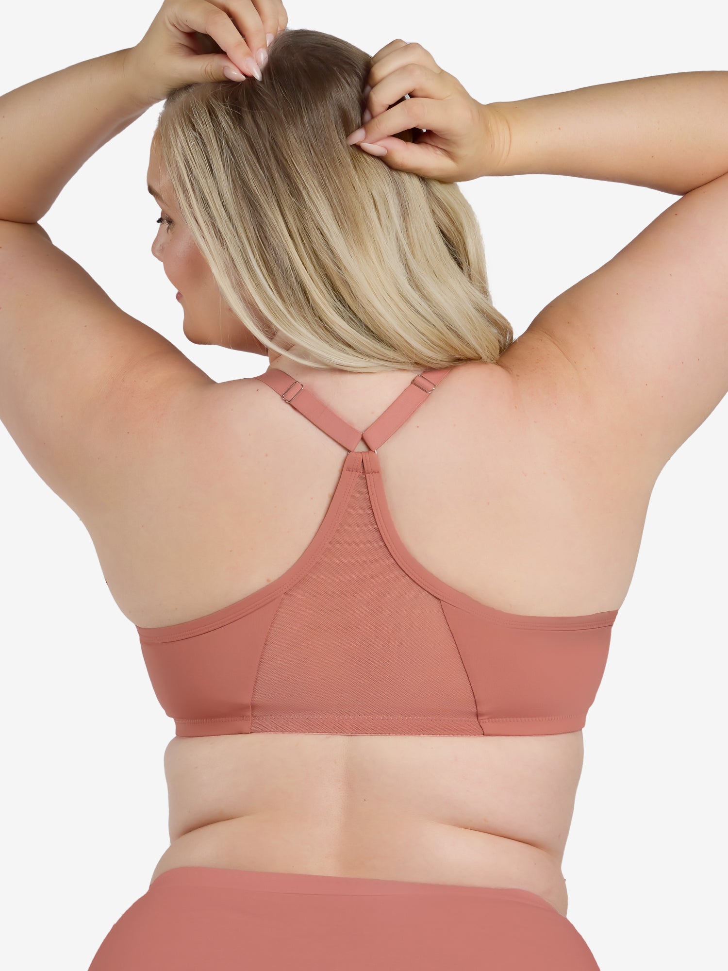 The Luna - Lightly Padded Front-Closure Racerback T-Shirt Bra - Canyon Clay,40A