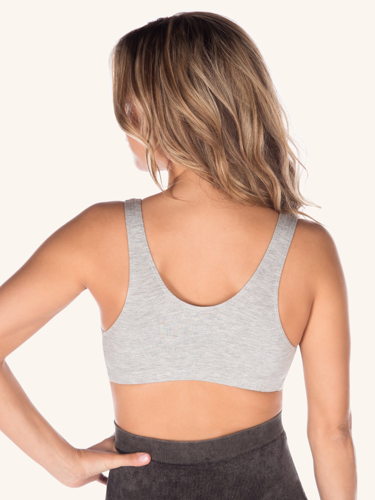 Loving Moments Crossover Nursing Sleep Bra - Heather Grey,L