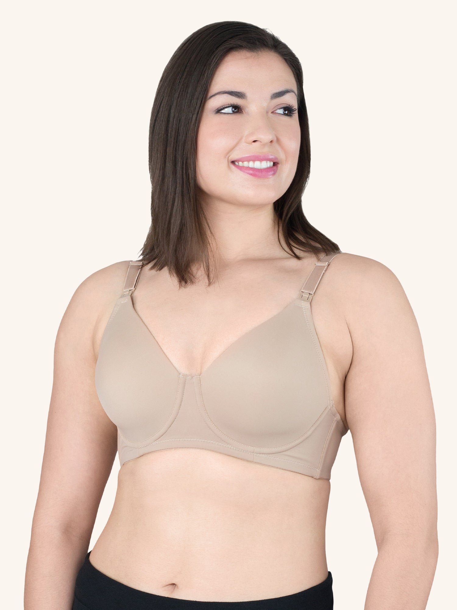 Loving Moments Full Coverage T-Shirt Nursing Bra - Warm Taupe,34B