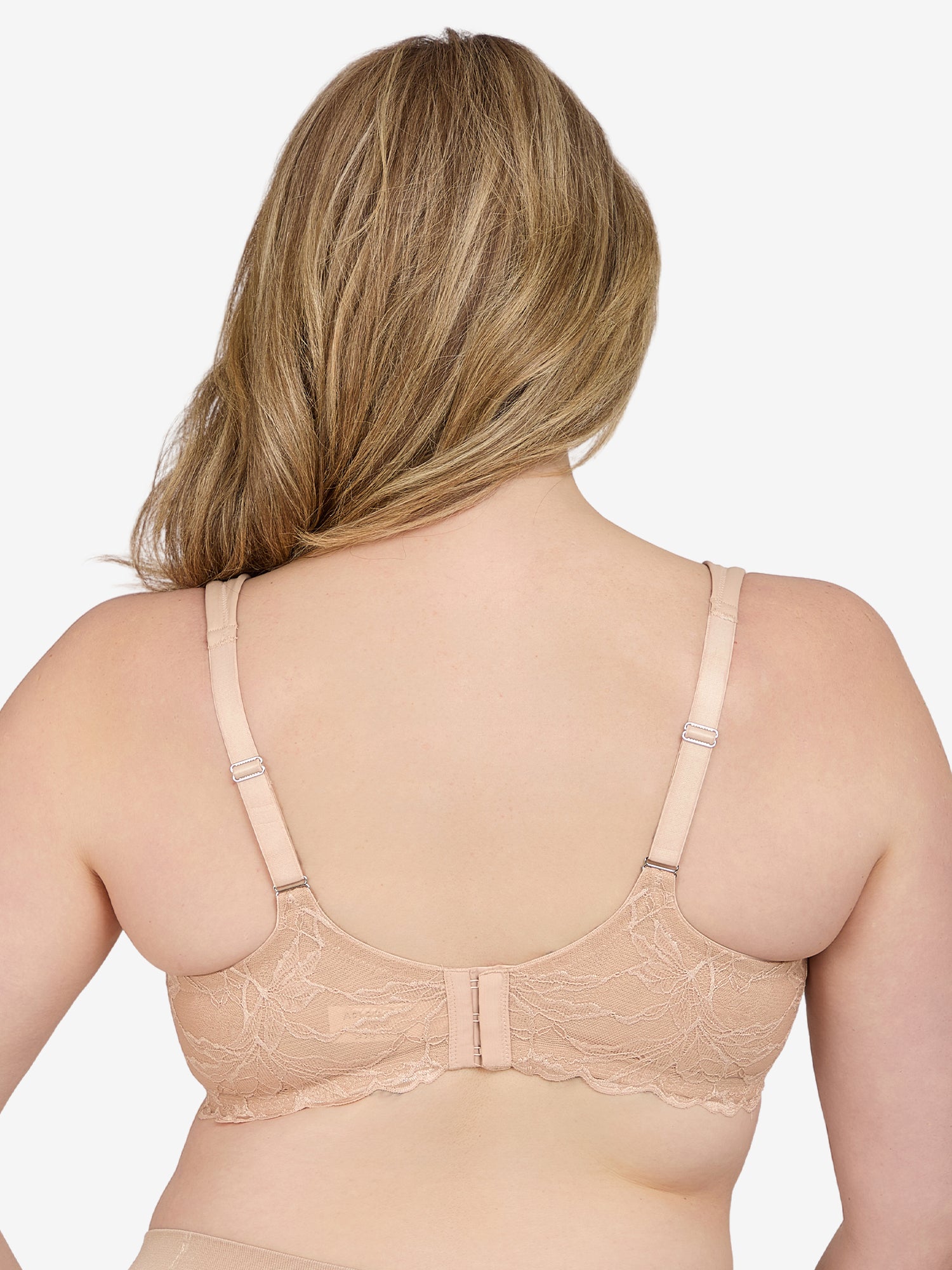 The Zoey - Lace Band Lightly Padded Wireless T-Shirt Bra - Sand,38A