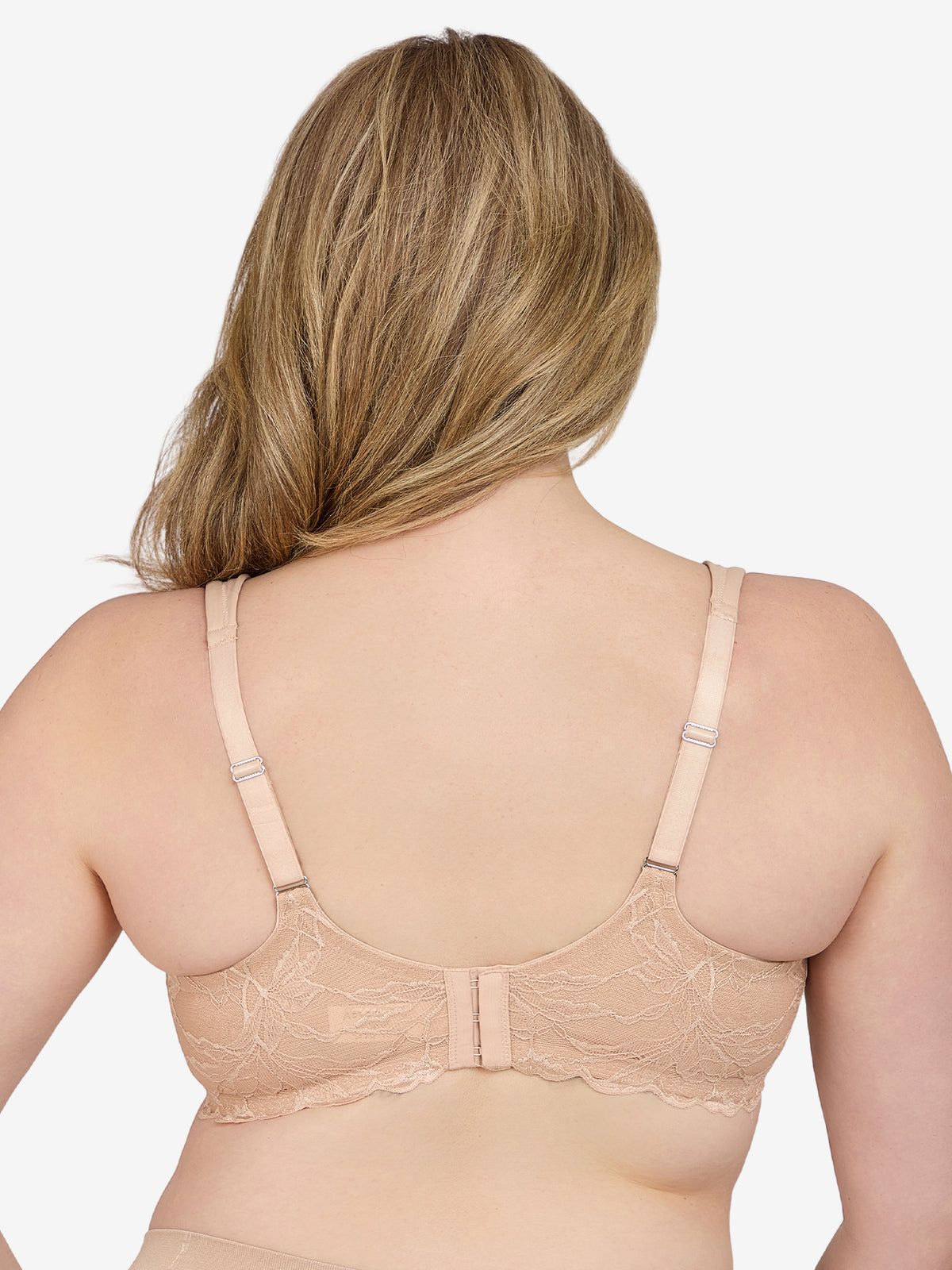 The Zoey - Lace Band Lightly Padded Wireless T-Shirt Bra - Sand,38A