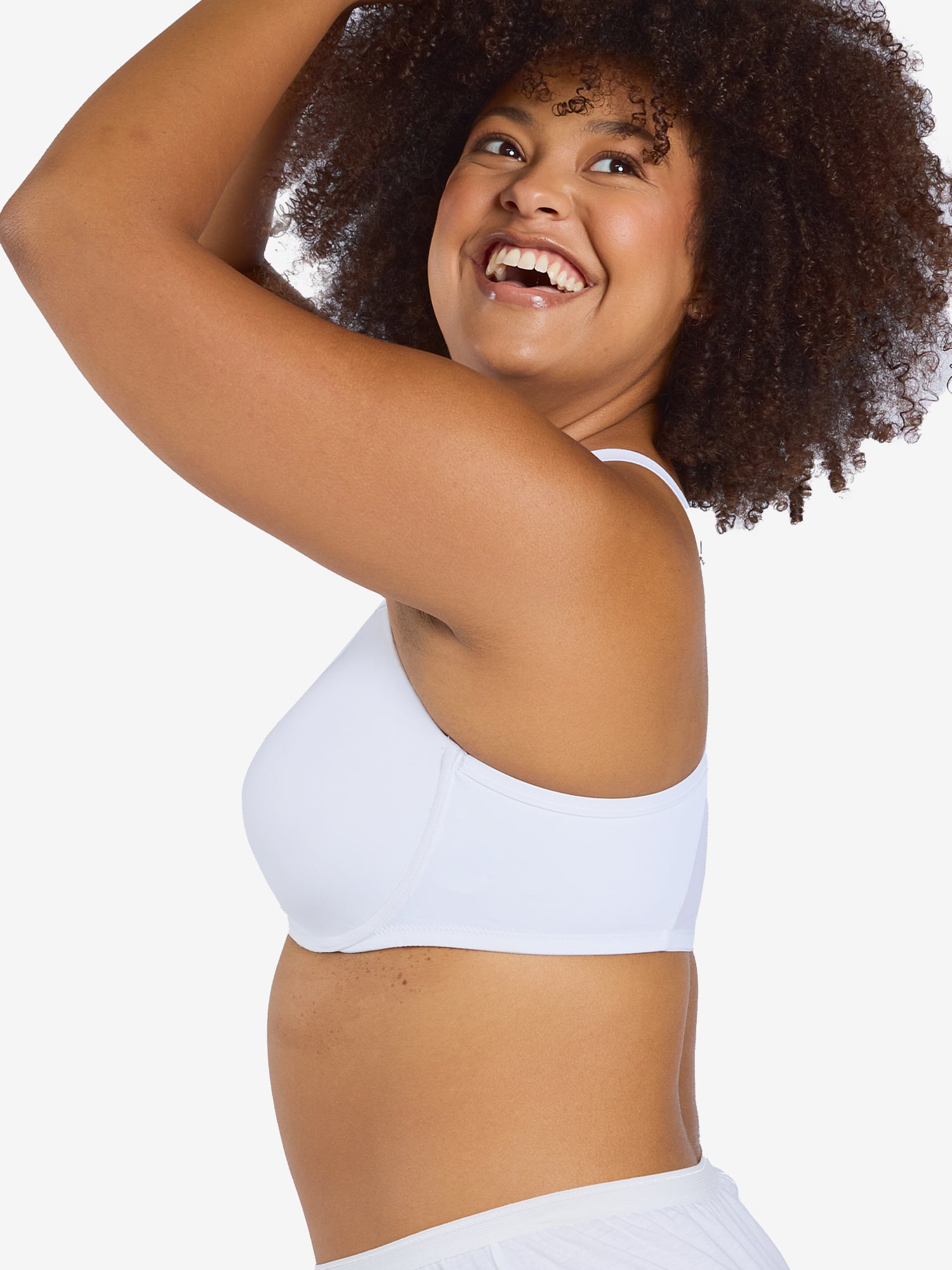 The Luna - Lightly Padded Front-Closure Racerback T-Shirt Bra - White,40A