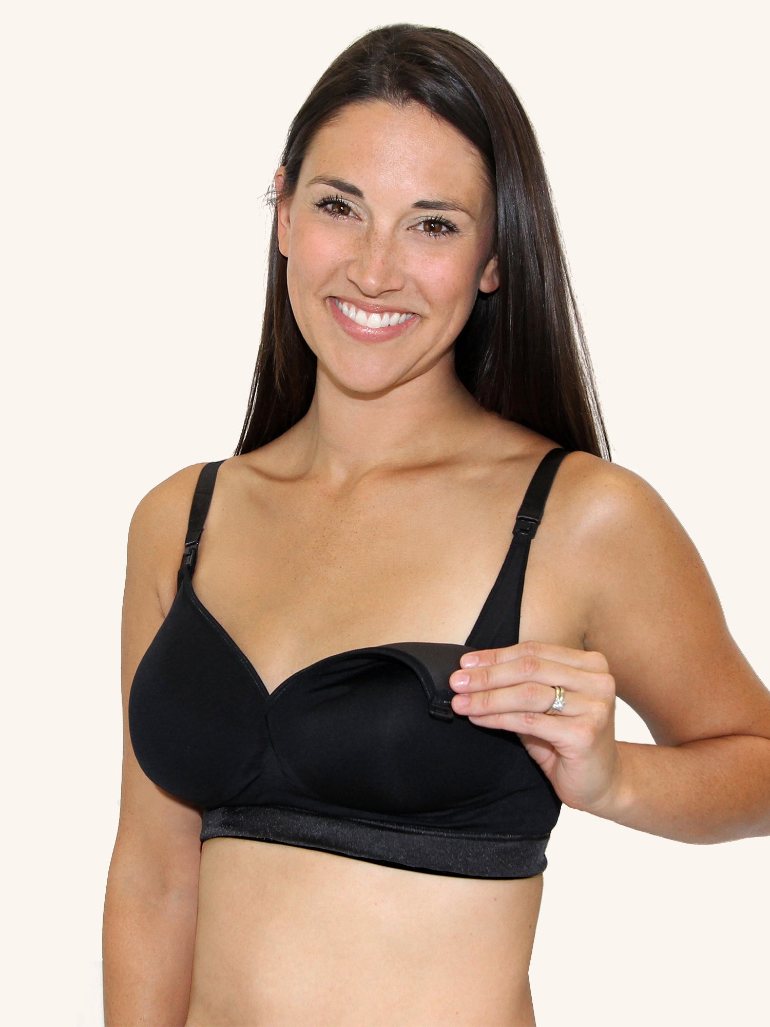 Loving Moments Wireless Lightly Padded Nursing Bra - Jet Black,M