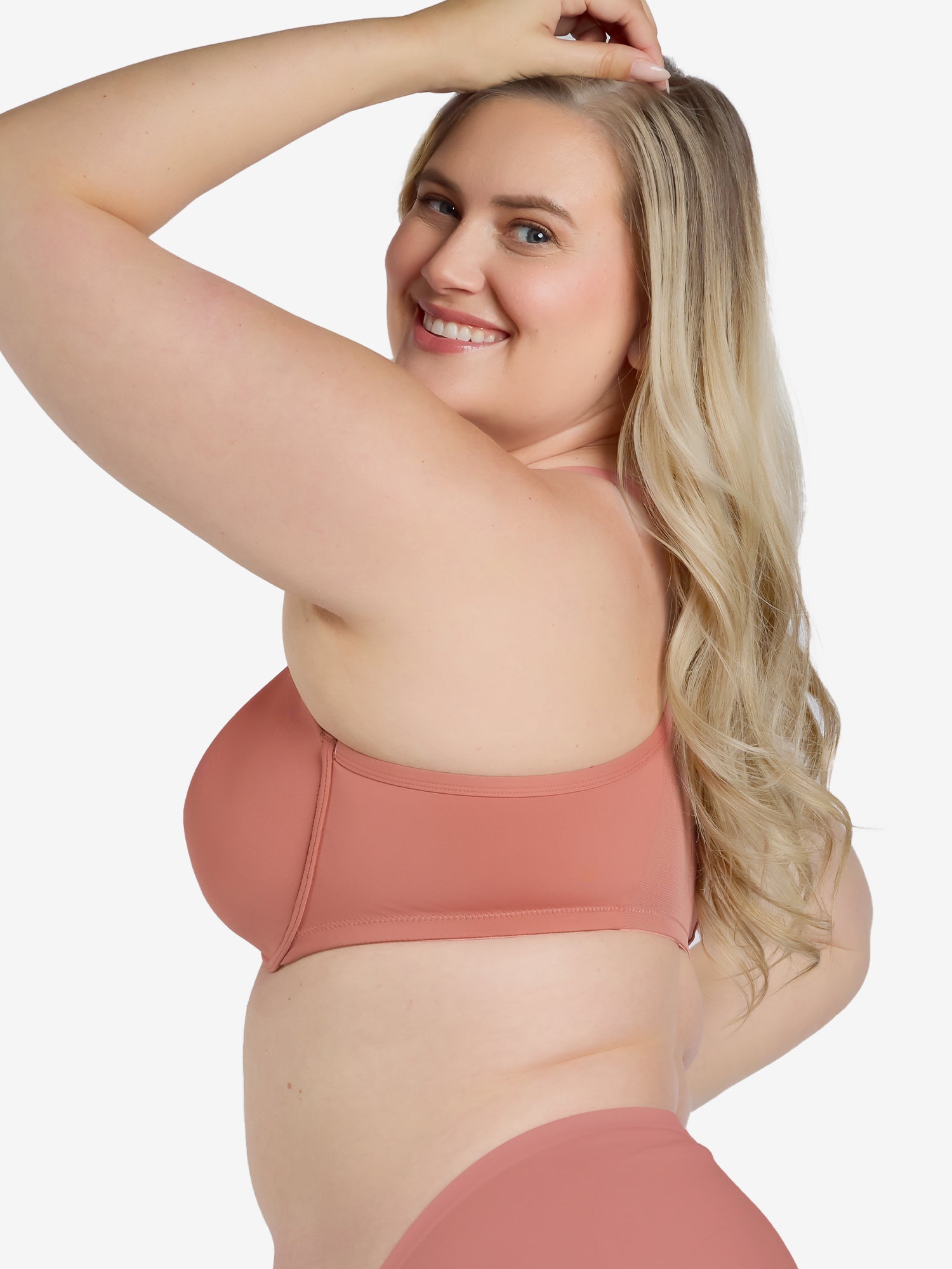 The Luna - Lightly Padded Front-Closure Racerback T-Shirt Bra - Canyon Clay,40A