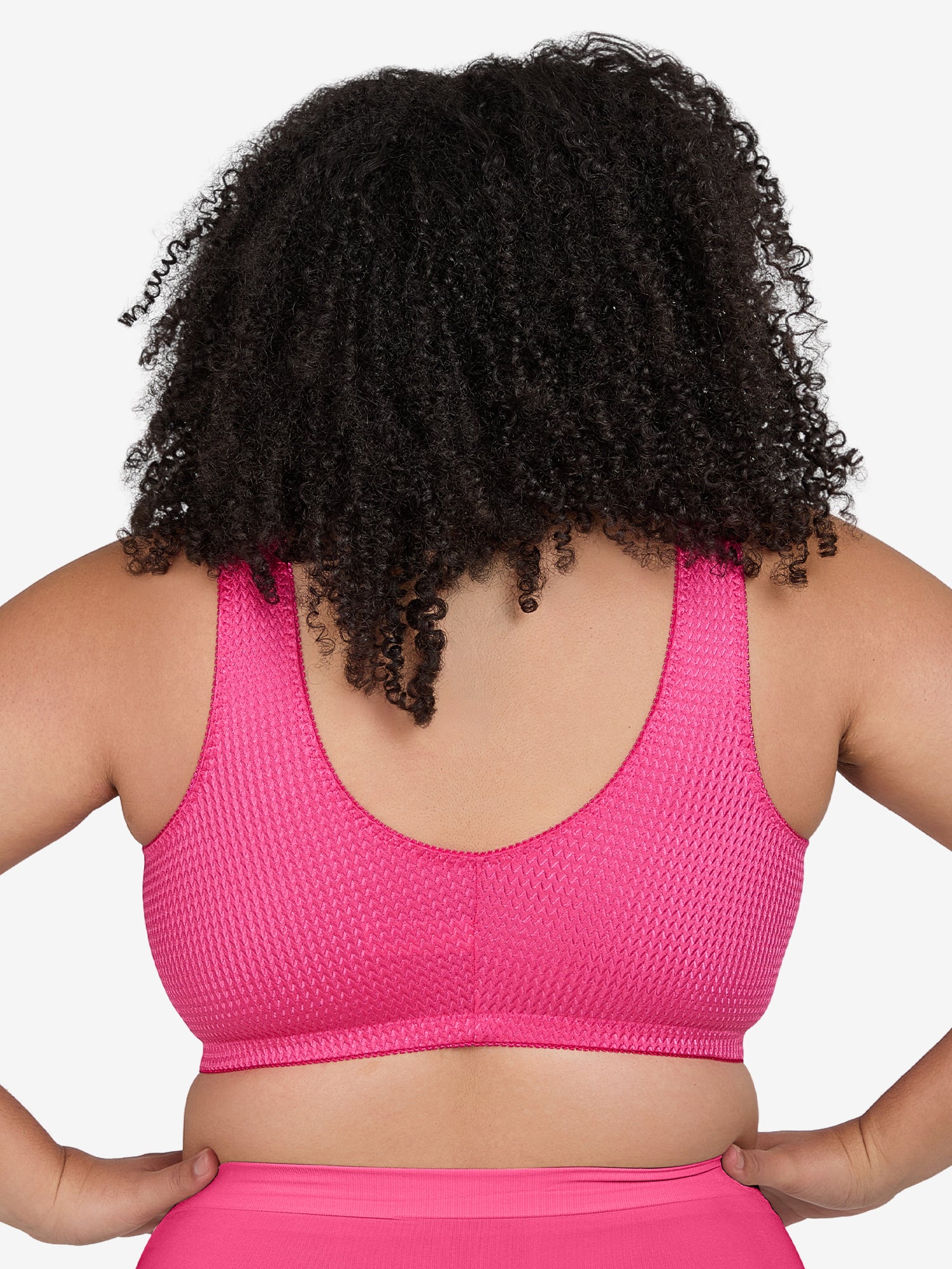 The Marlene - Wireless Silky Front-Closure Comfort Bra - Pink Fuschia Rose,36BCD