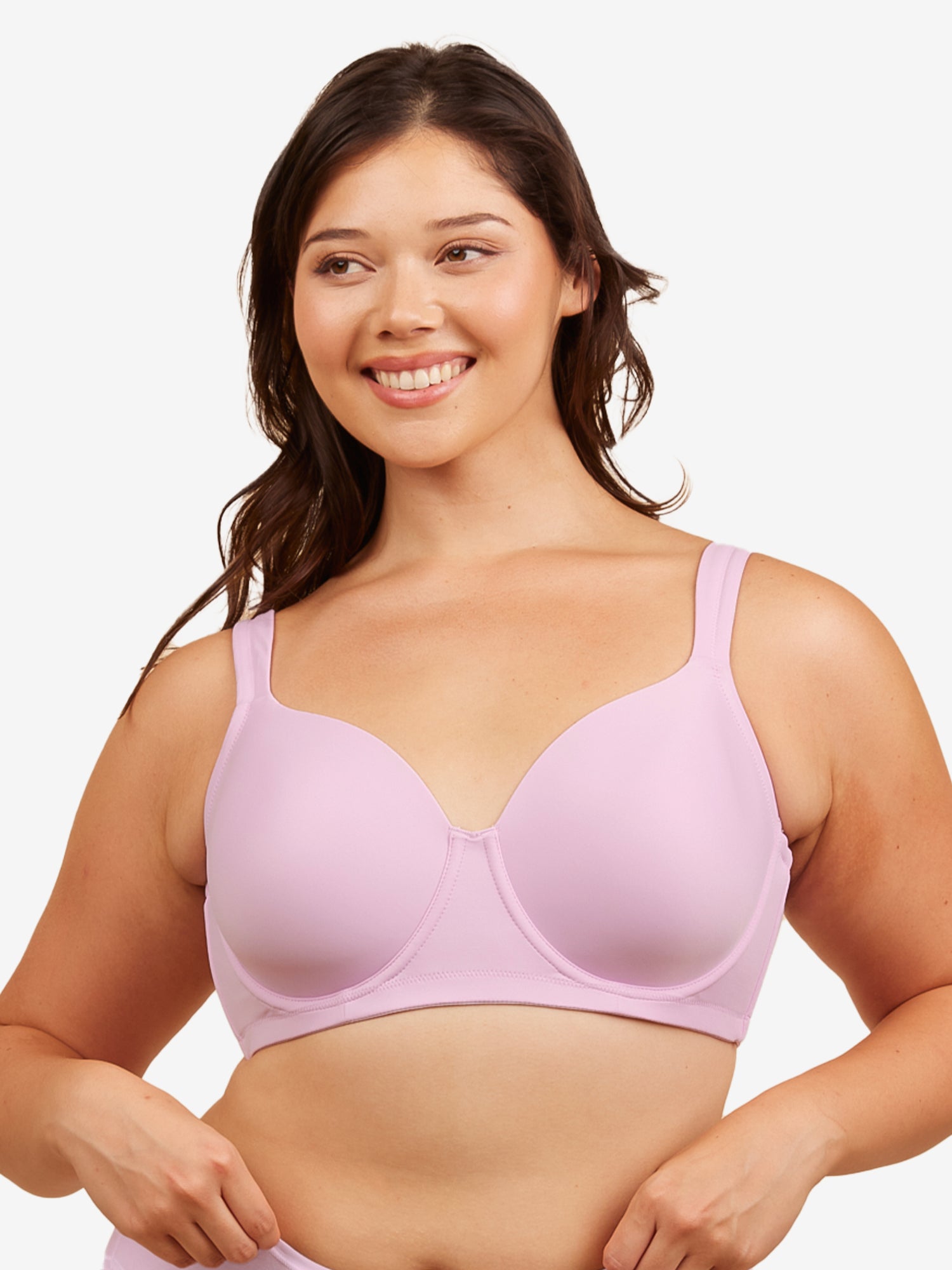 The Brigitte Full Coverage - Lightly Padded Wireless T-Shirt Bra - Orchid Bouquet,38A