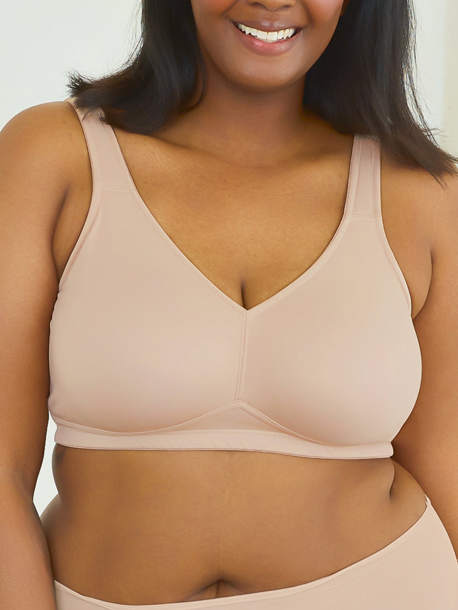 The Claire - Unlined Wireless Everyday Smooth Cup Bra - Sand,38A