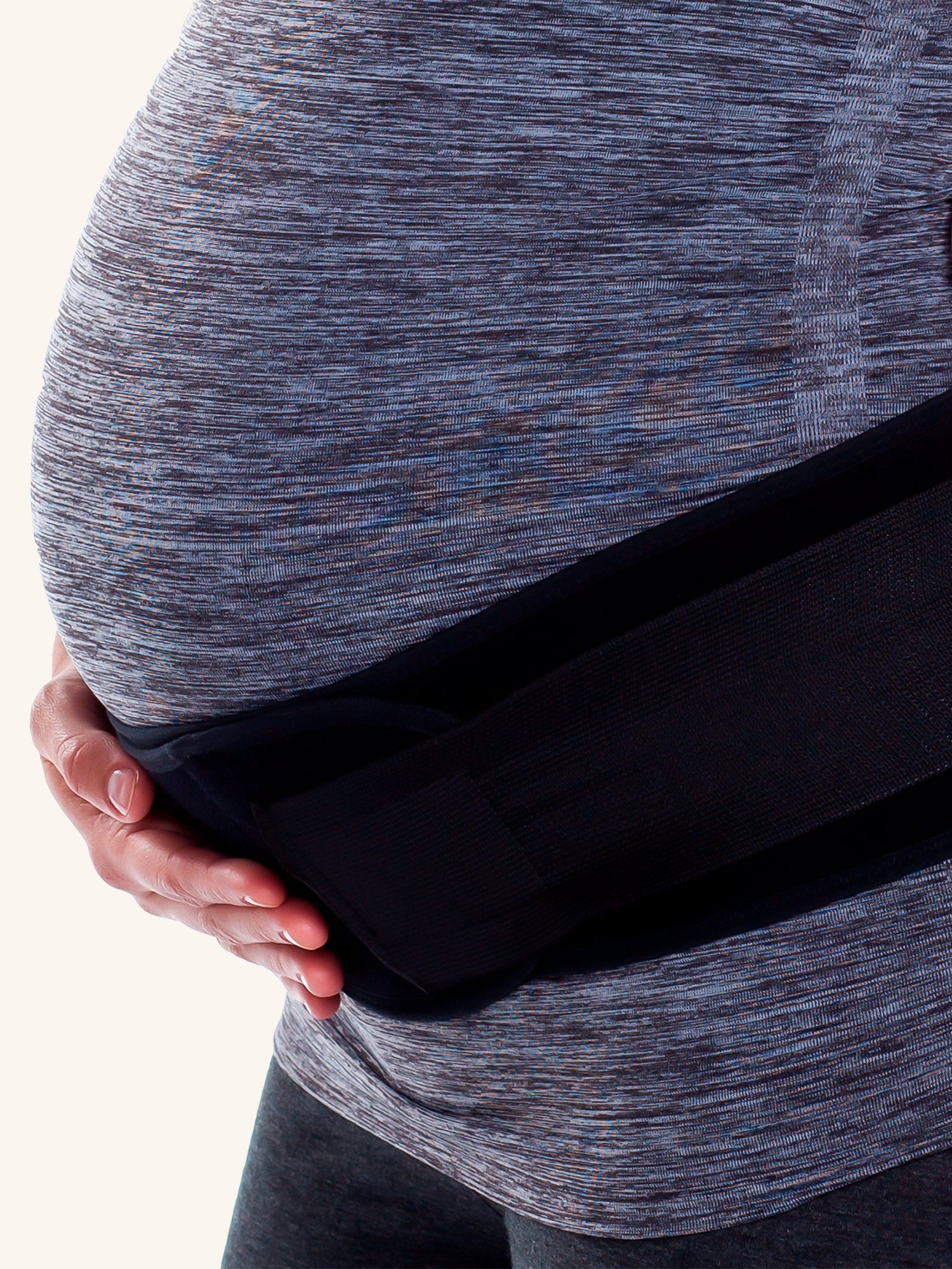 Bump & Back Support Adjustable Maternity Belt - Black,3X4X