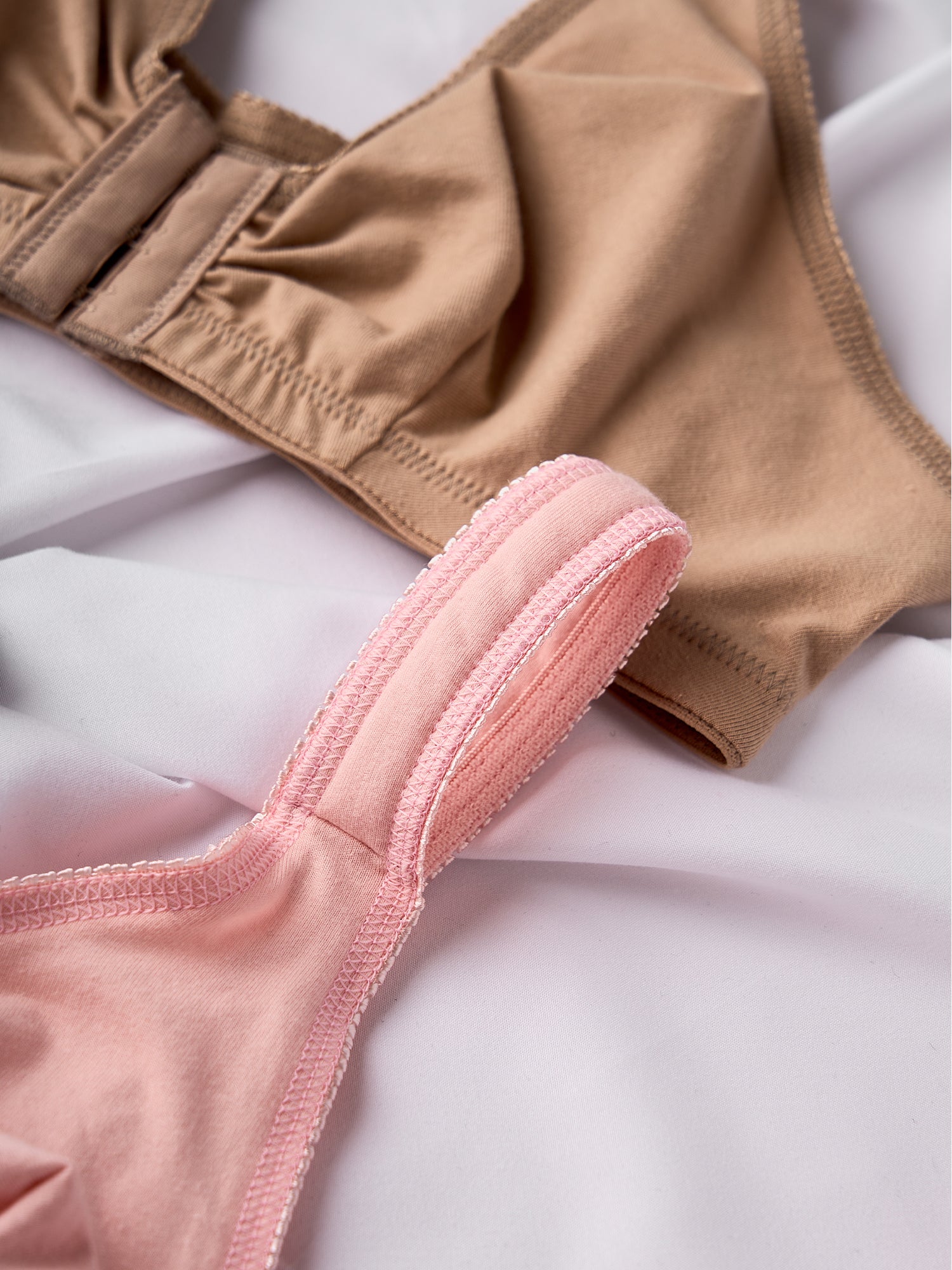 The Meryl - Cotton Front-Closure Comfort & Sleep Bra - Ecru,36AB