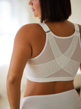 The Moira - Front-Closure Posture Back Support Bra - White,38A