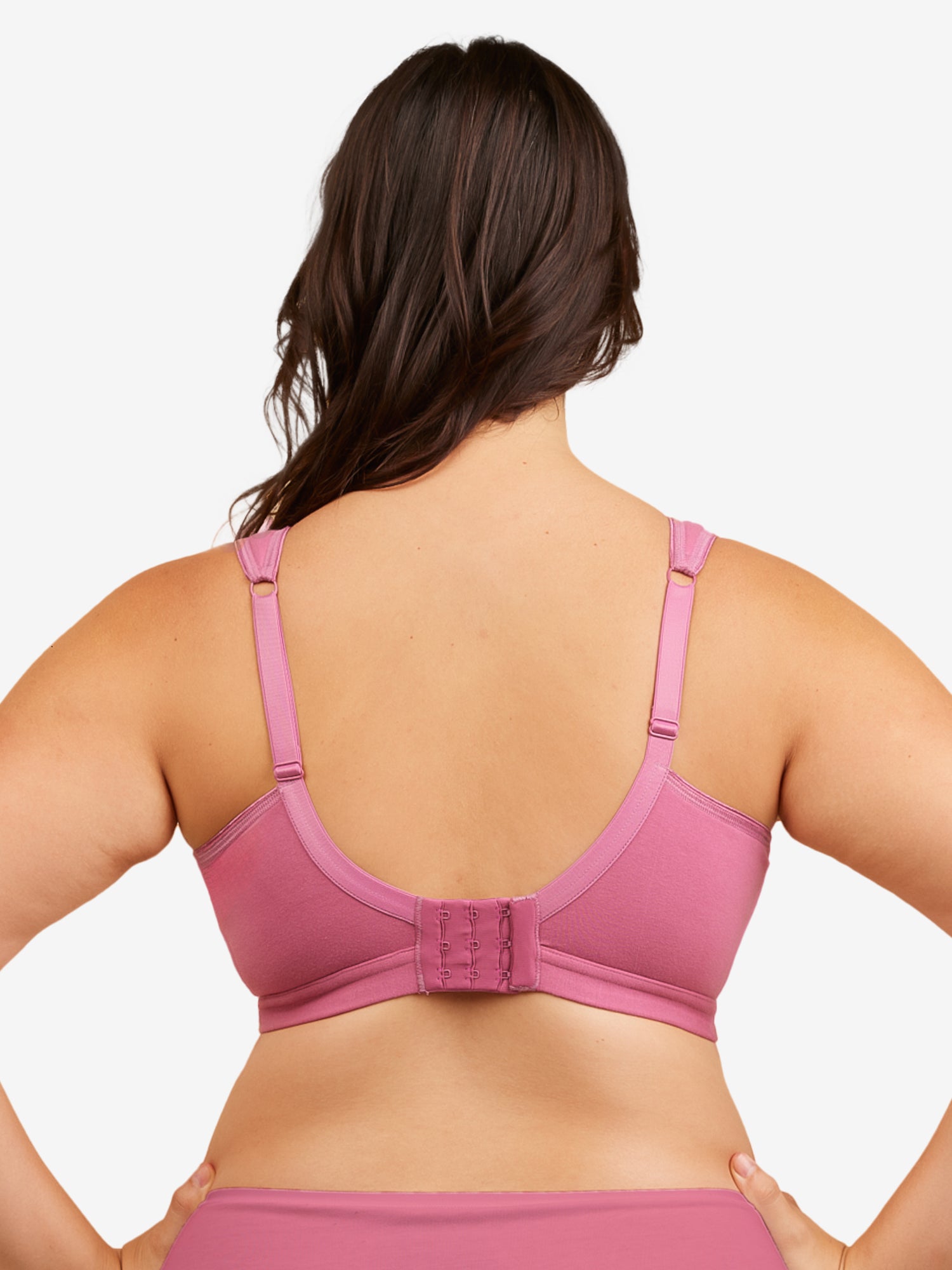 The Evie - Wireless All-Day Cotton Comfort Bra - Raspberry Rose,36AB