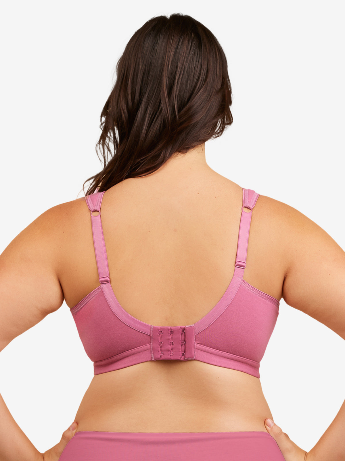 The Evie - Wireless All-Day Cotton Comfort Bra - Raspberry Rose,36AB