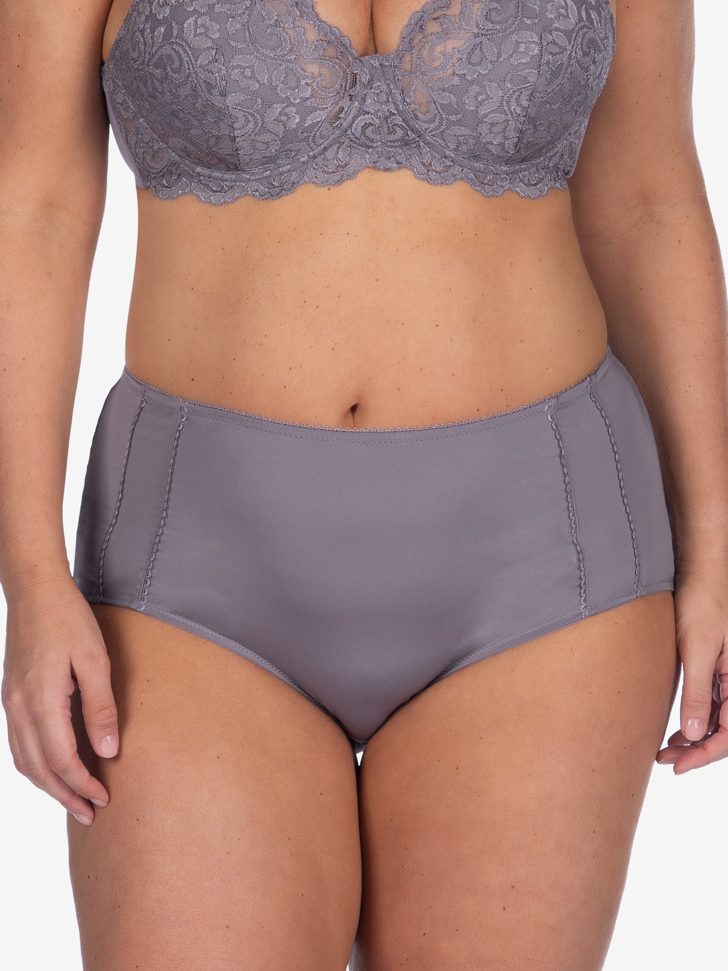 Front view of comfort fresh cooling panties in dusty lavender