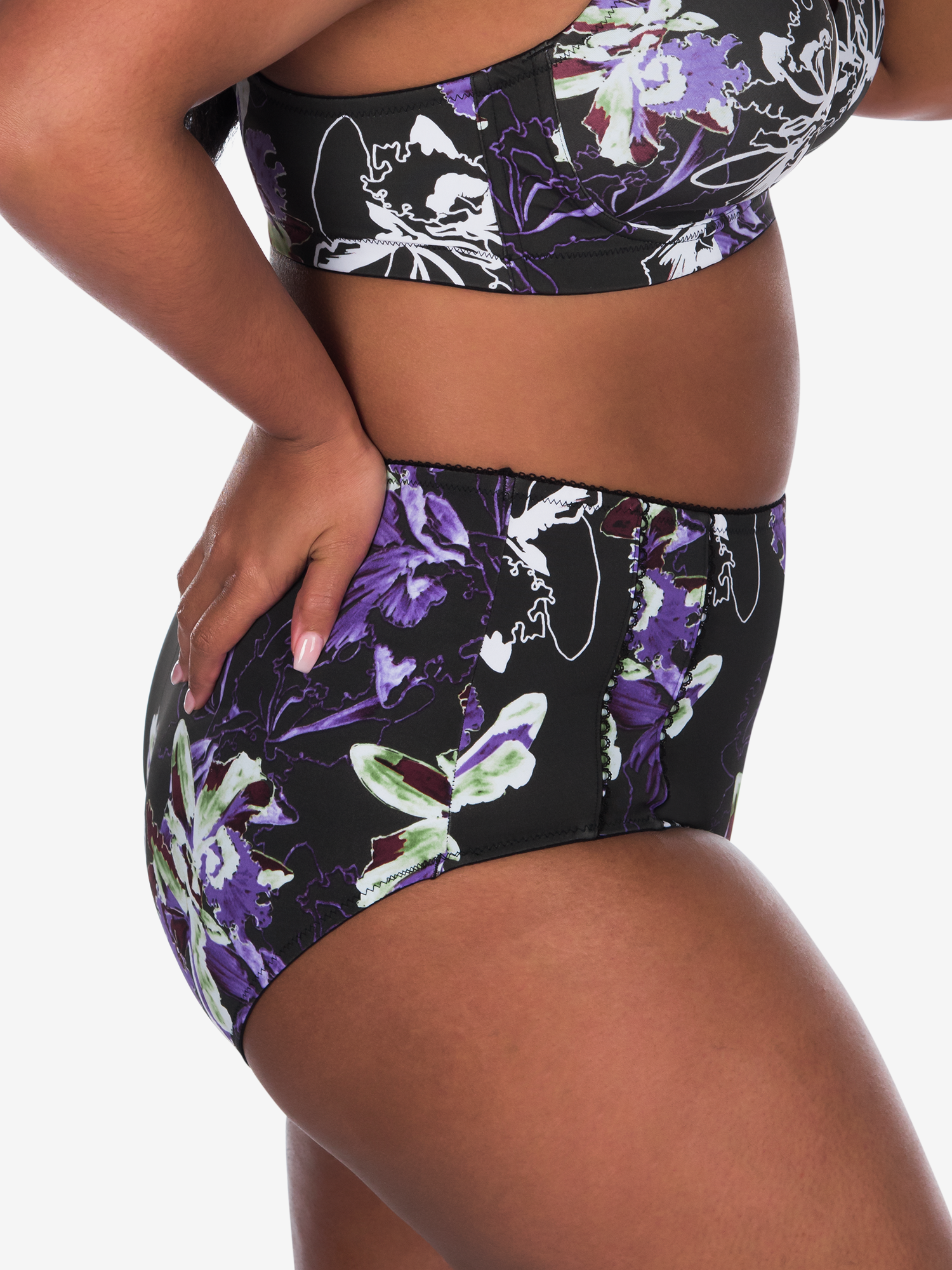 Back view of comfort fresh cooling panties in glowing floral