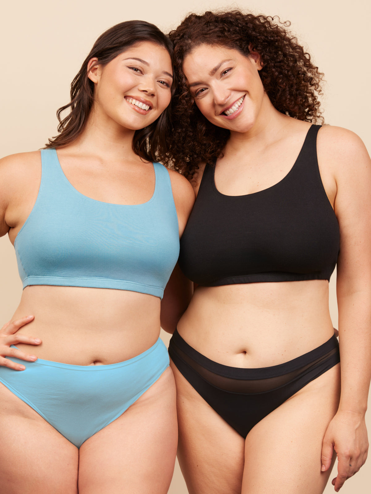 The Serena - Wireless Racerback Cotton Sports Bra - Sea Glass Blue,38BCD
