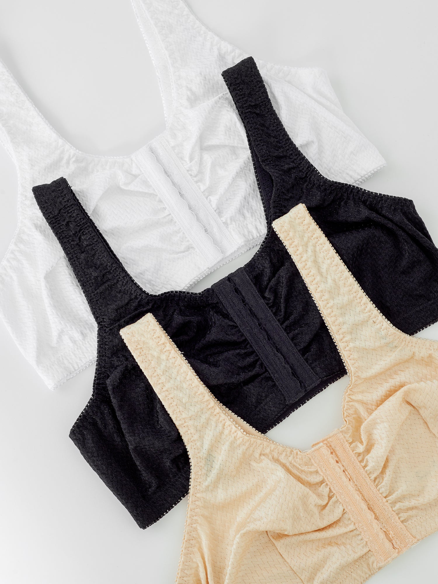 The Marlene - Wireless Silky Front-Closure Comfort Bra - White,36BCD