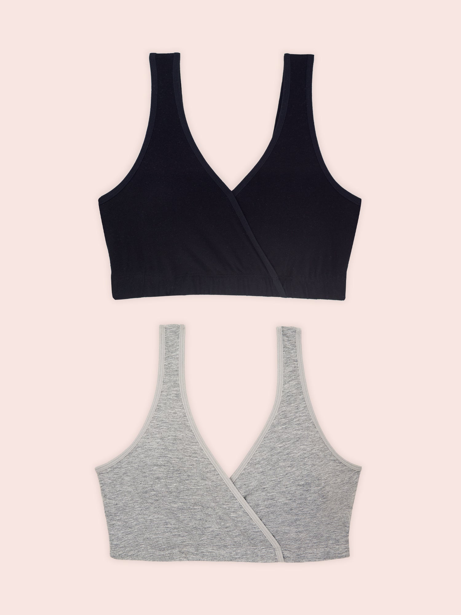 Back view of loving moments maternity and nursing tank with built-in nursing bra in black