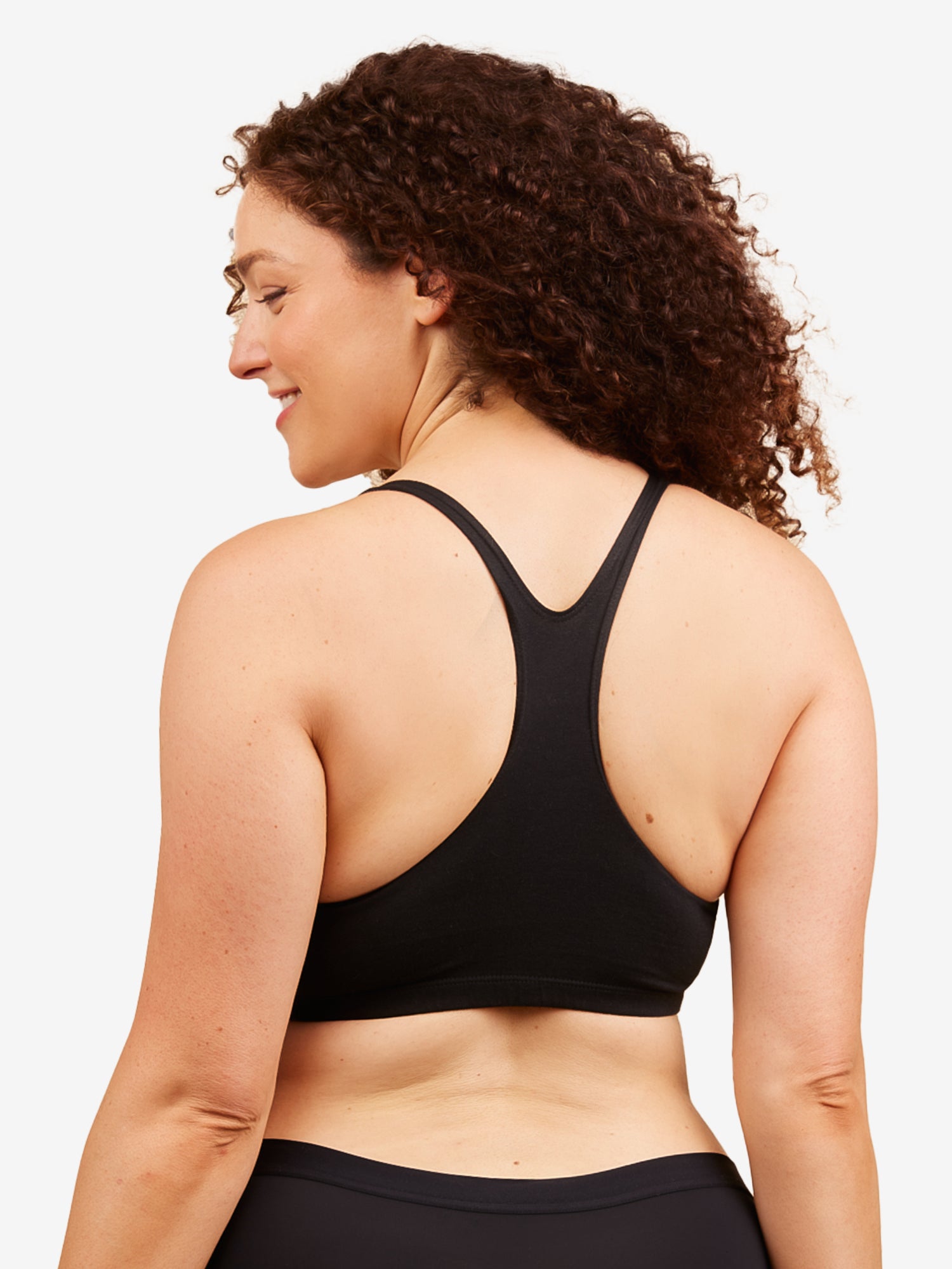 The Serena - Wireless Racerback Cotton Sports Bra 2-Pack - Black & Grey 2PK,38BCD