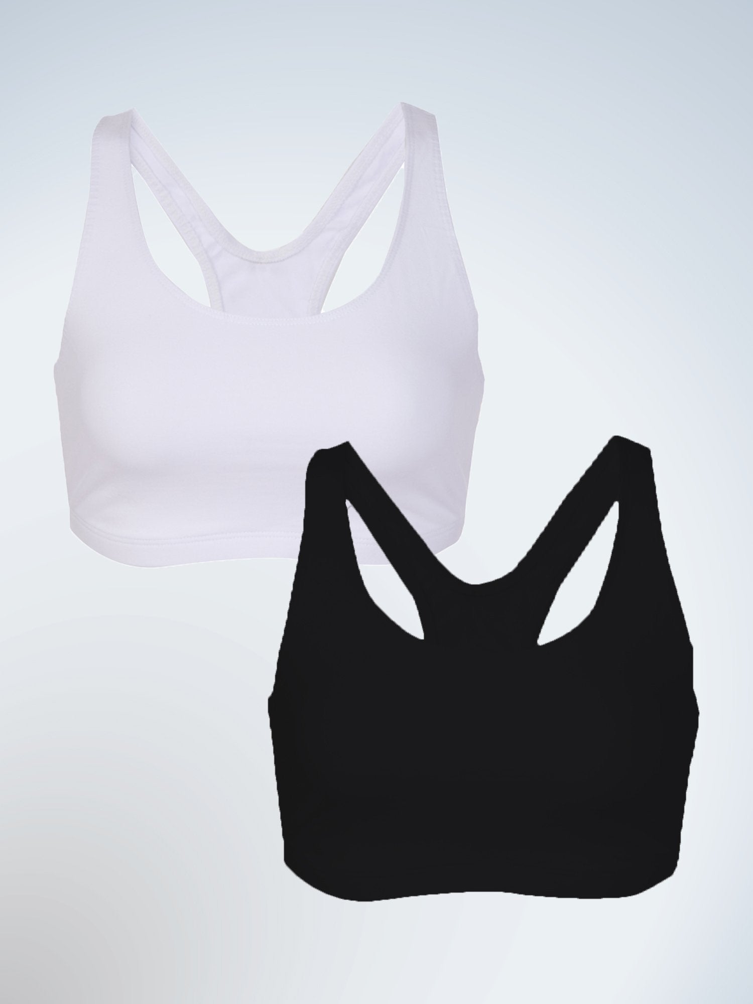 The Serena - Wireless Racerback Cotton Sports Bra 2-Pack