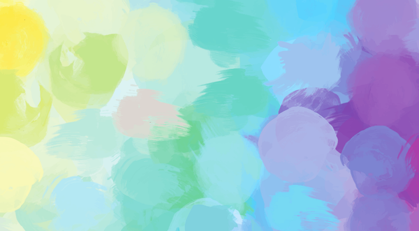 color splotches from yellow to purple