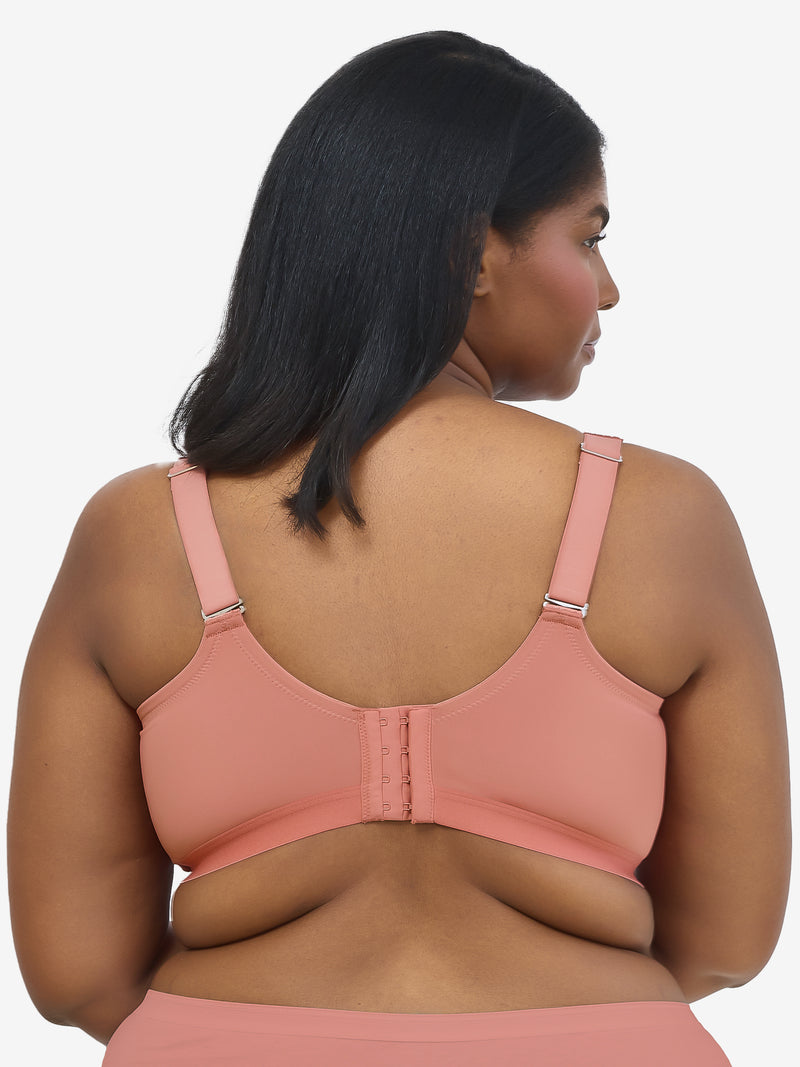 The Aurora - Lightly Lined Microfiber Wireless Bra - Canyon Clay,34D