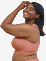 The Aurora - Lightly Lined Microfiber Wireless Bra - Canyon Clay,34D