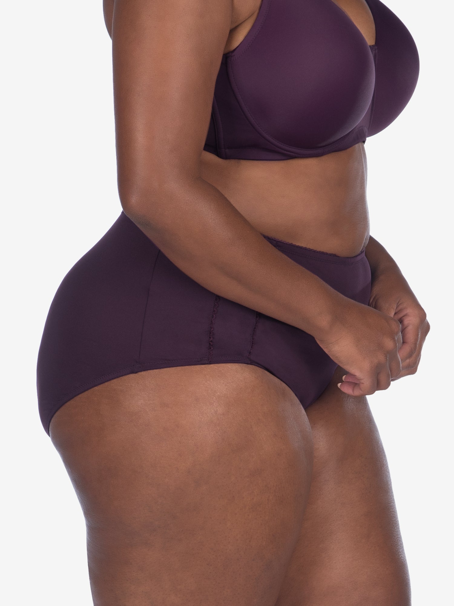 High-Rise Comfort Fresh Cooling Panty - Blackberry Wine,5