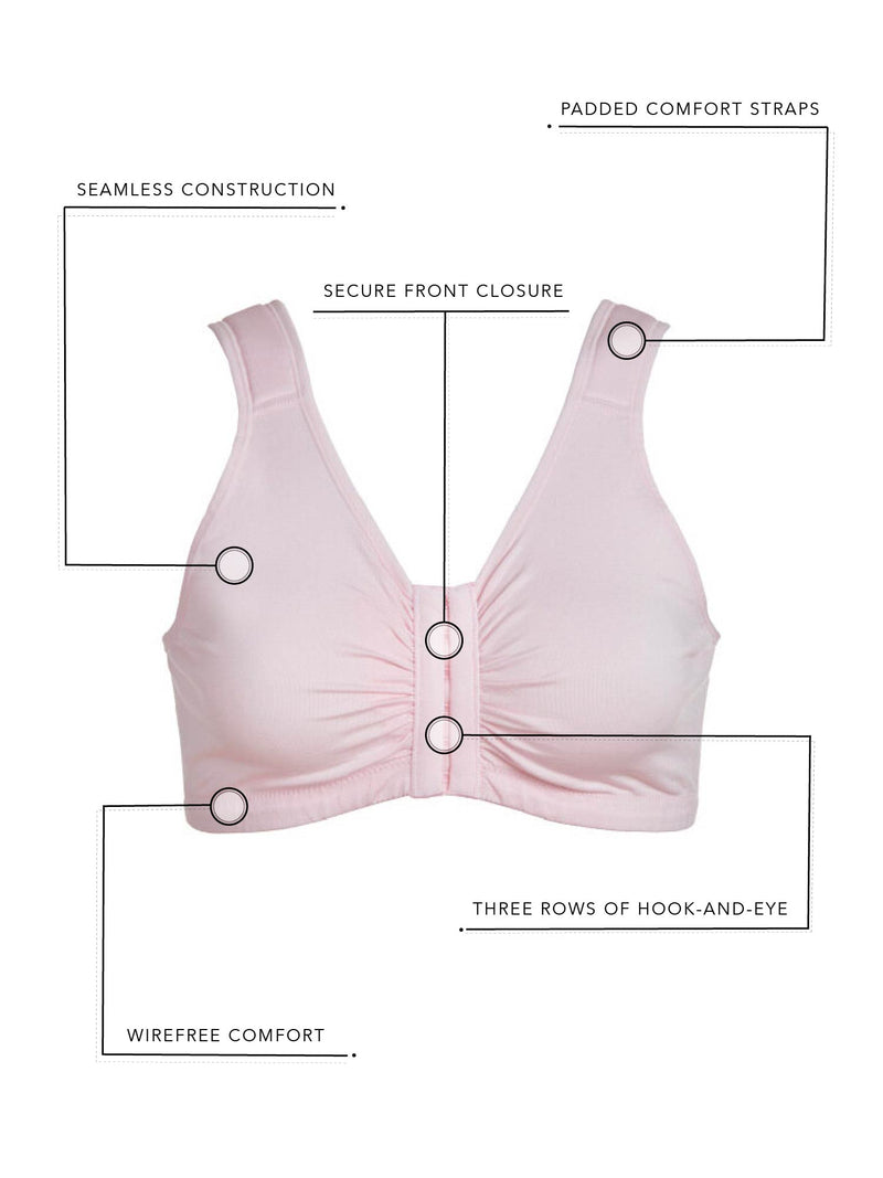 Leading Lady 6321 Front Closure Seniors Arthritis Bra Front