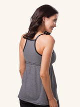 Modern Square Neck Nursing Cami 2-Pack - Black & Black Stripe 2PK,S