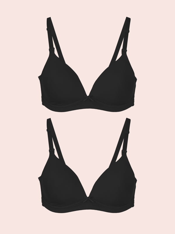 The Dorothy - Dreamy Comfort Wireless Maternity To Nursing Bra 2-Pack - Black 2PK,32C