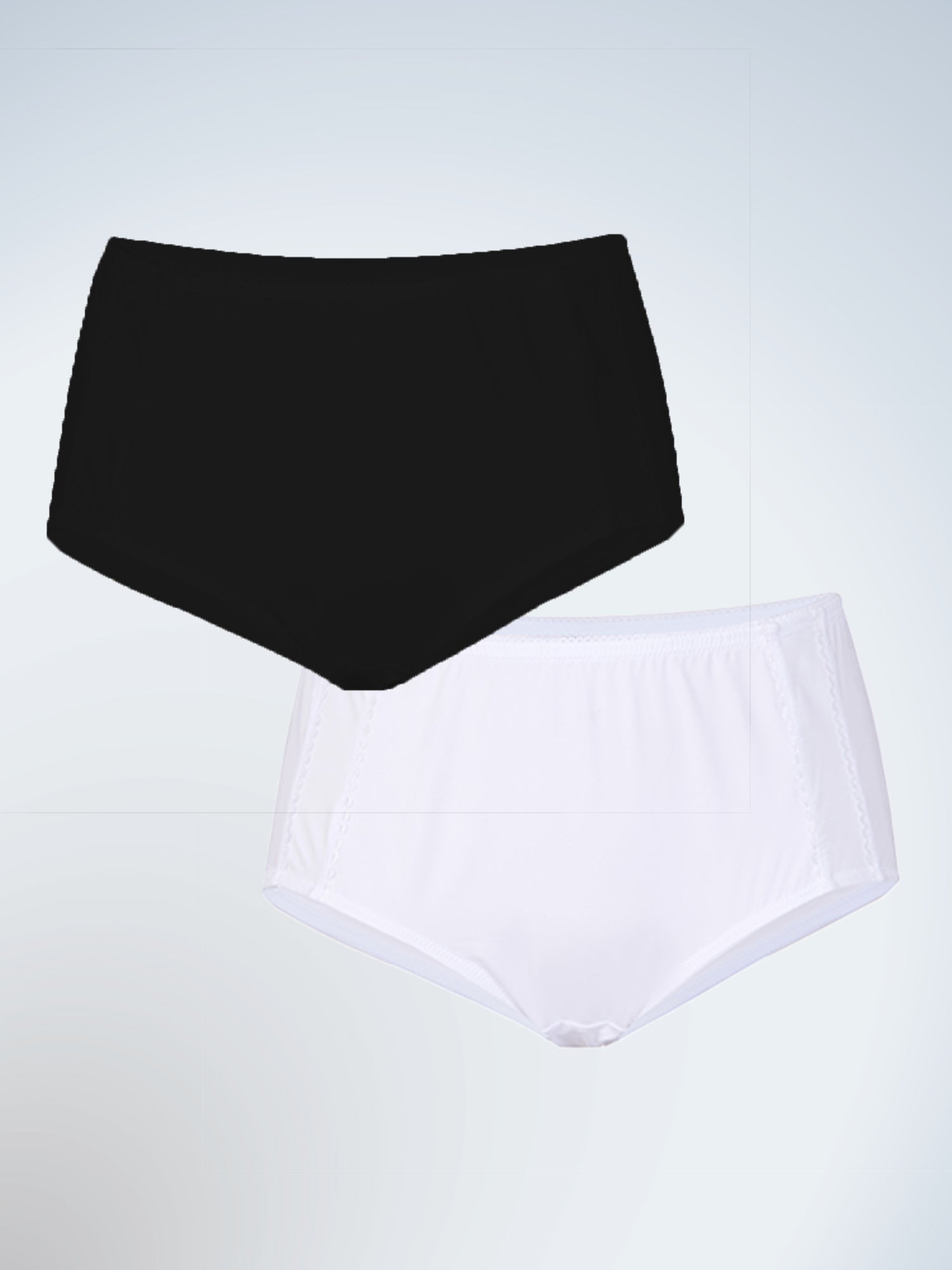 Comfort Fresh Cooling Panties 2-Pack - Black & White 2PK,5