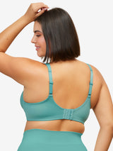 The Brigitte Full Coverage - Padded Wireless T-Shirt Bra - Fresh Turquoise,38A