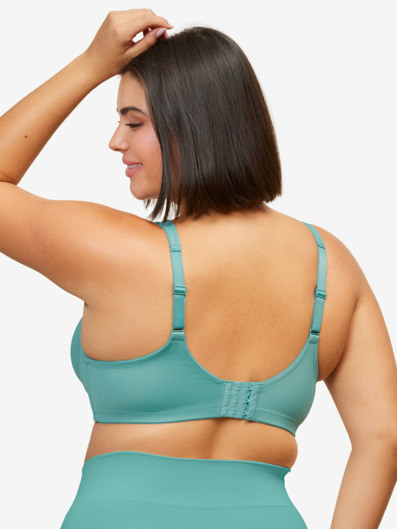 The Brigitte Full Coverage - Padded Wireless T-Shirt Bra - Fresh Turquoise,38A