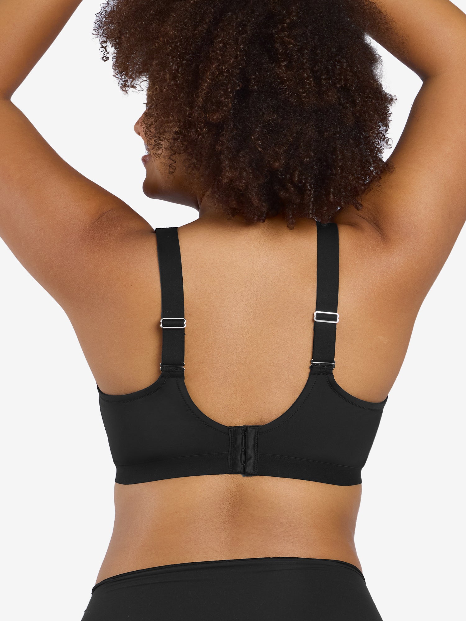 The Aurora - Lightly Lined Microfiber Wireless Bra - Black,34D