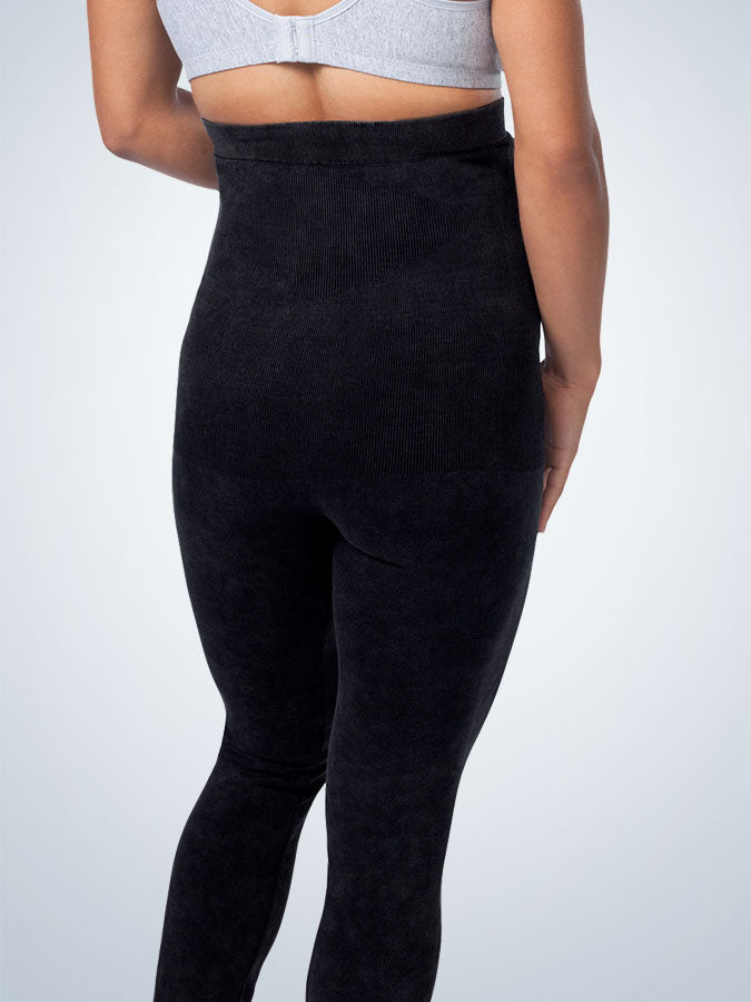 Maternity Support Leggings Patented Back Support 2-Pack - Black 2PK,XS