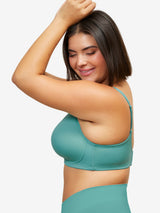 The Brigitte Full Coverage - Padded Wireless T-Shirt Bra - Fresh Turquoise,38A