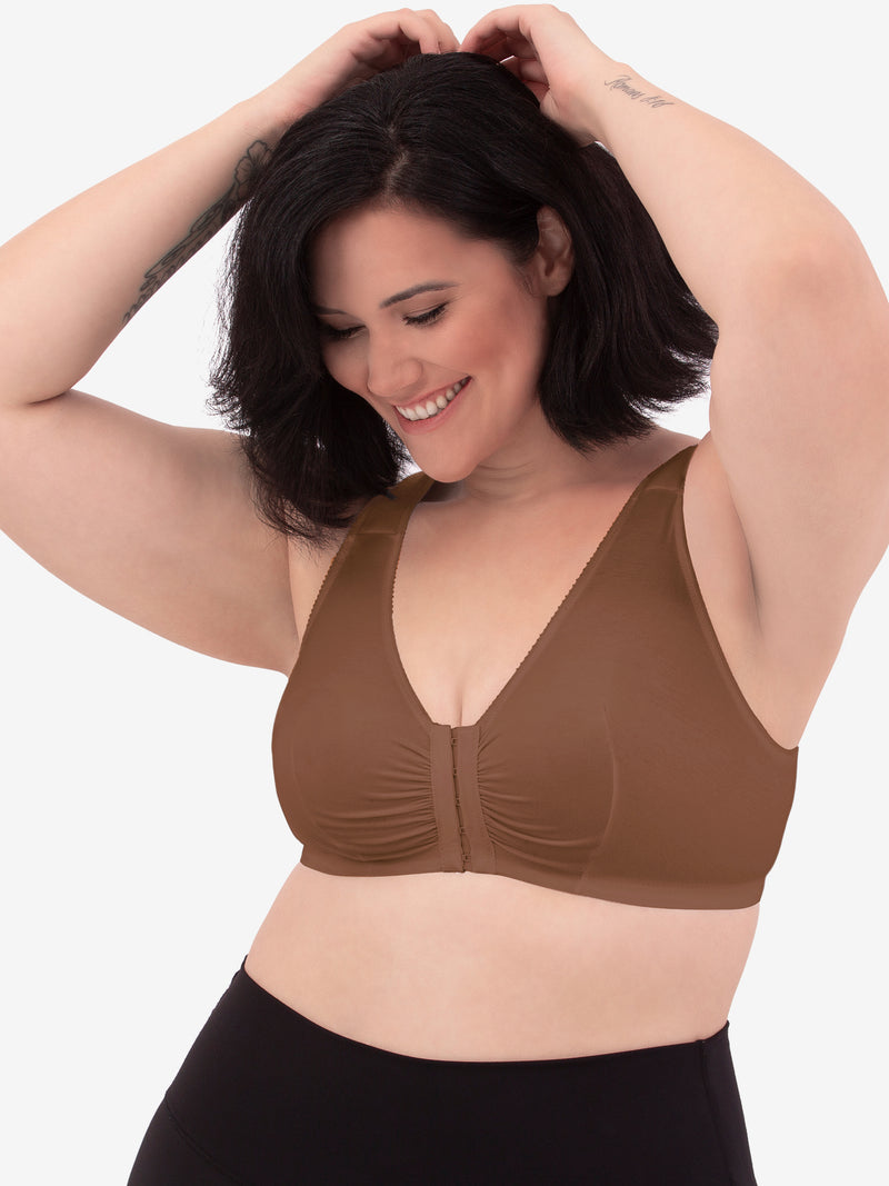 The Meryl - Cotton Front-Closure Comfort & Sleep Bra – Leading