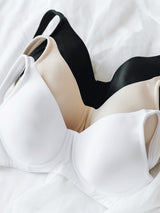 The Brigitte Full Coverage - Padded Wireless T-Shirt Bra - Nude,36C