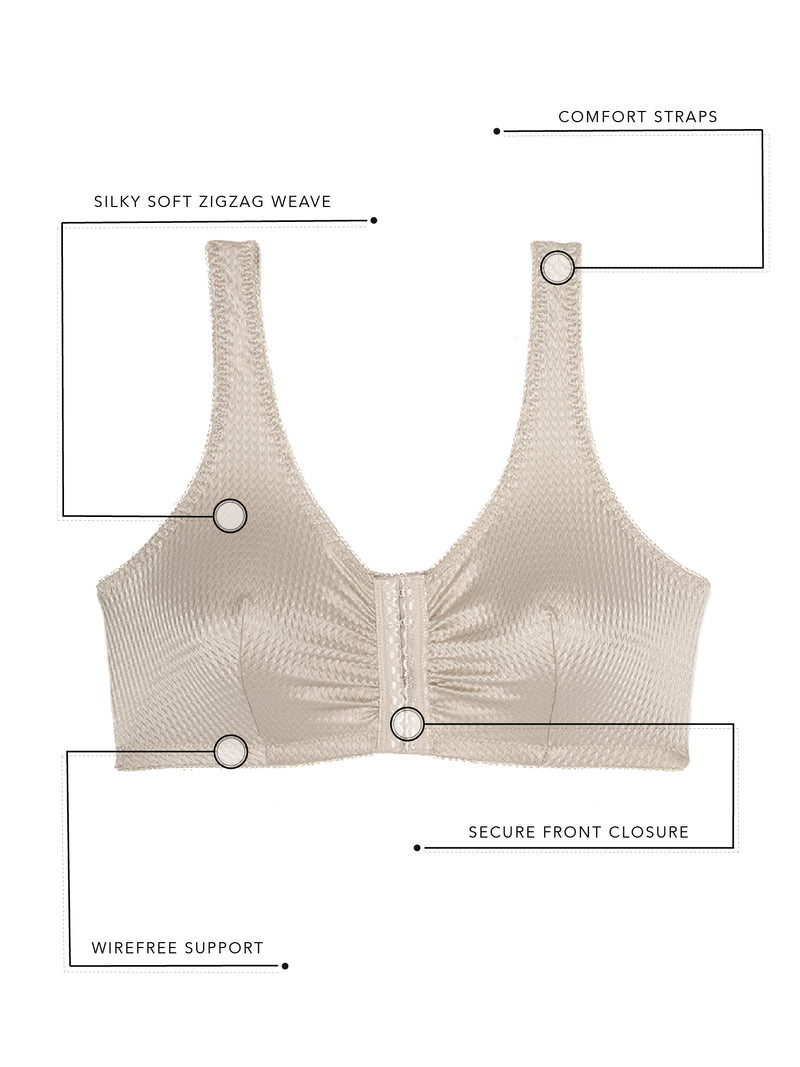 The Marlene - Silky Front-Closure Comfort Bra – Leading Lady Inc.