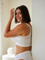 The Moira - Front-Closure Posture Back Support Bra - White,38A