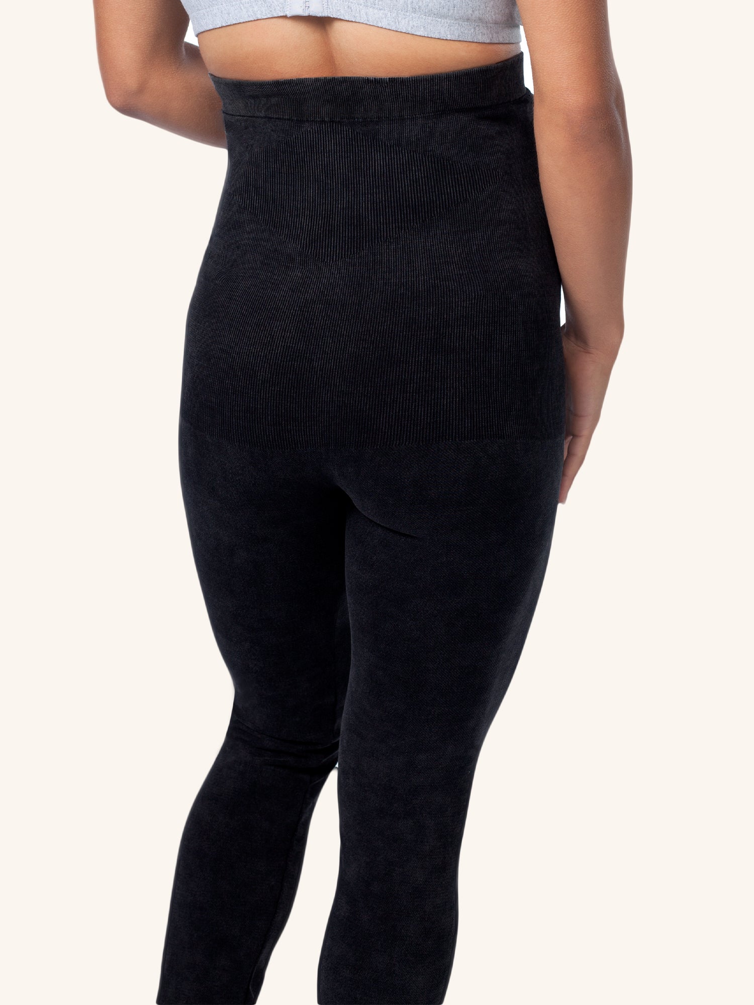 Maternity Bump and Back Support Leggings - Built-In Belly Band 2-Pack - Black 2PK,XS