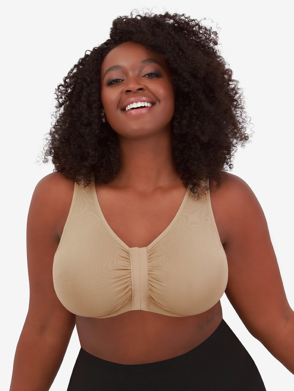 Plus size front closure bra sales