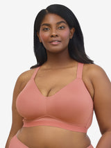 The Aurora - Lightly Lined Microfiber Wireless Bra - Canyon Clay,34D