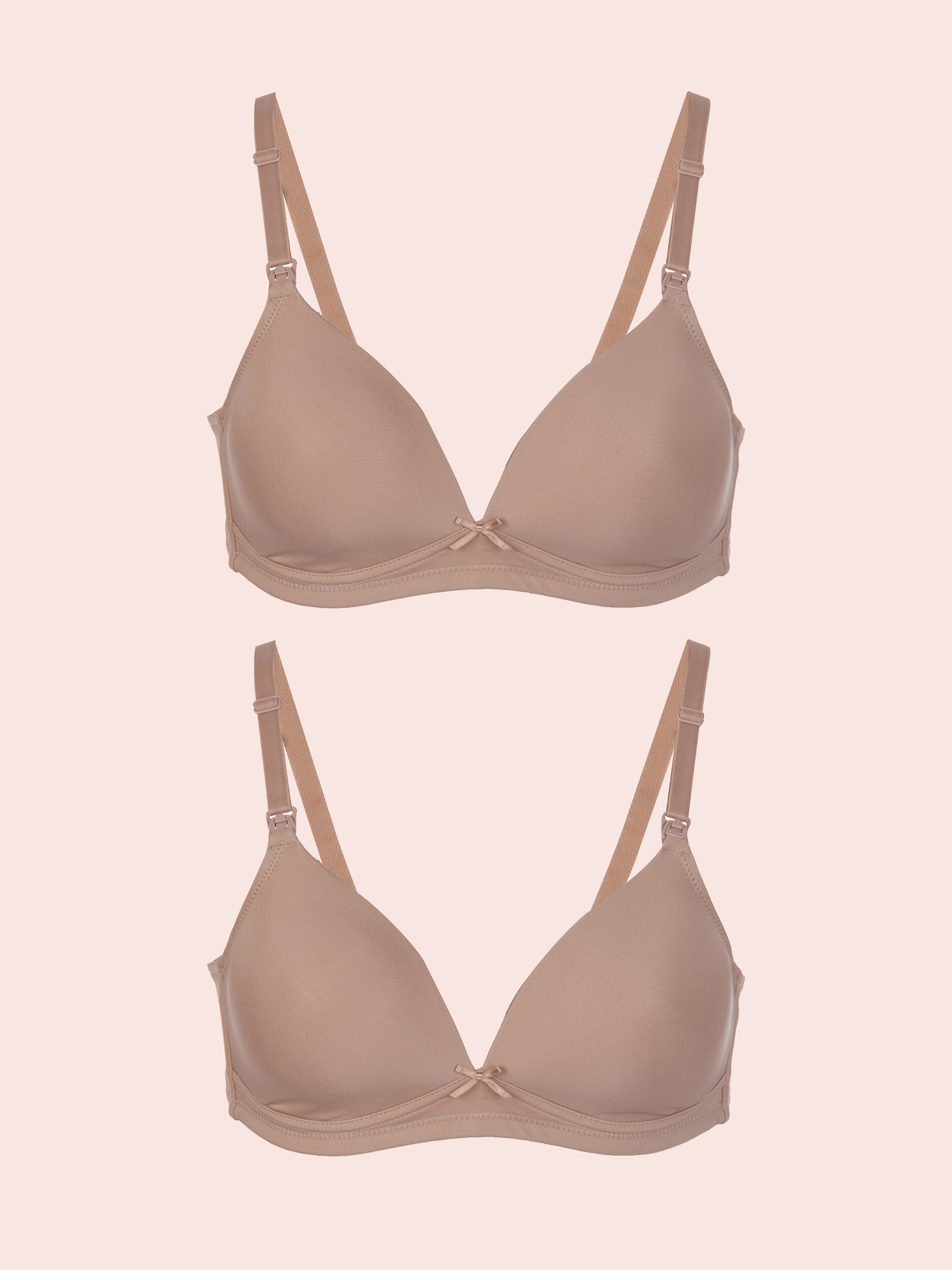 The Dorothy - Dreamy Comfort Wireless Maternity To Nursing Bra 2-Pack - Warm Taupe 2PK,32C