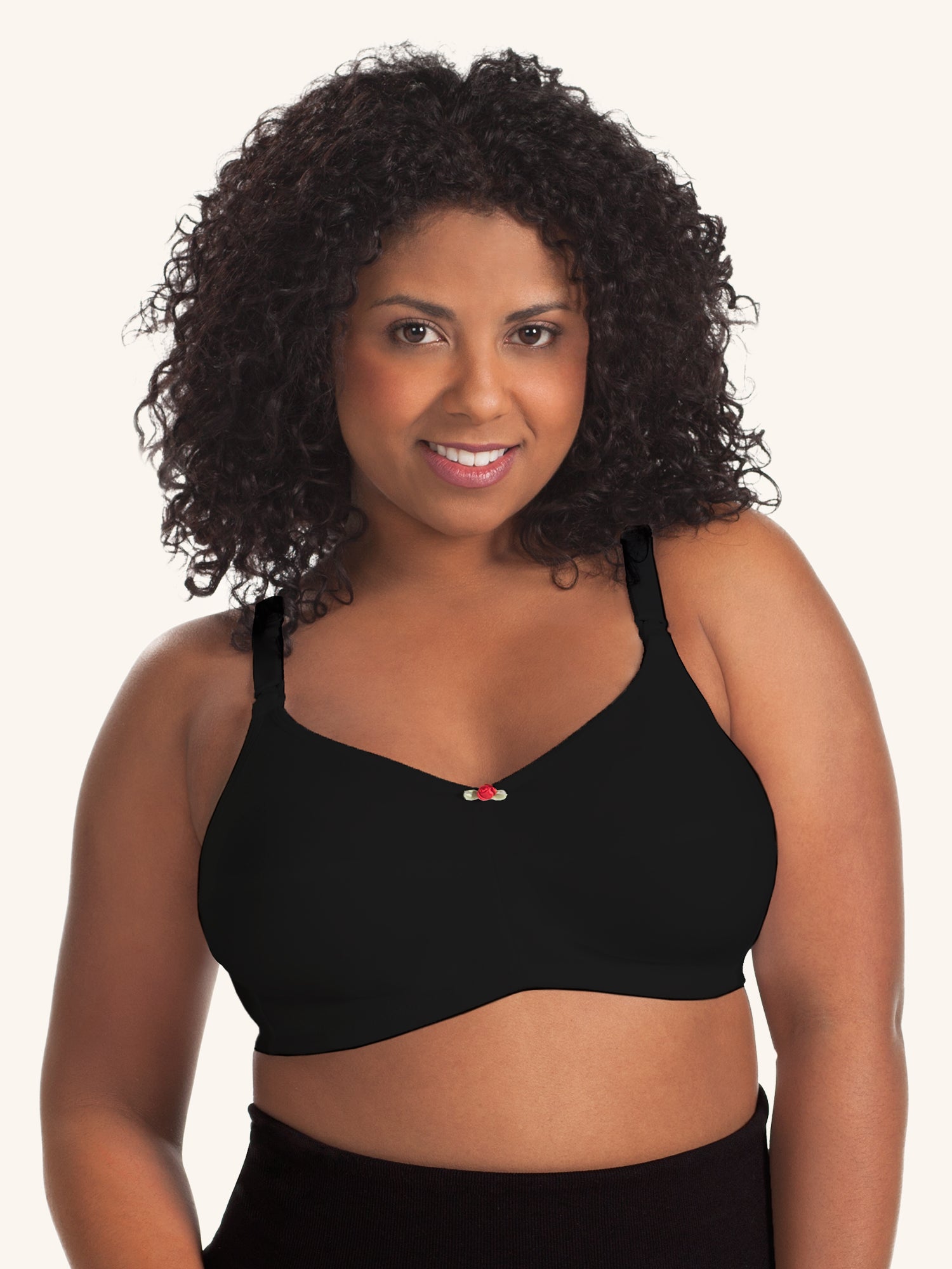 Cotton Wireless Nursing Bra 2-Pack - White w/ Black 2PK,34B