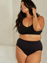 The Evie - All-Day Cotton Comfort Bra - Black,34CDDD