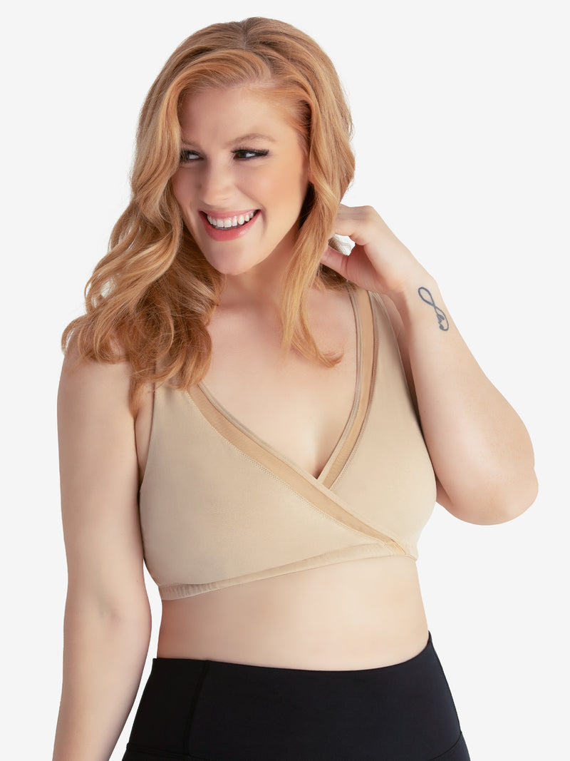 The Charlene - Seamless Comfort Crossover with Mesh – Leading Lady